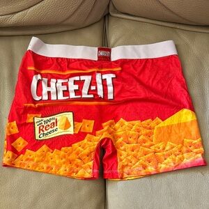 Vibrant Red and White Boxer Briefs with cheez-itDesign​